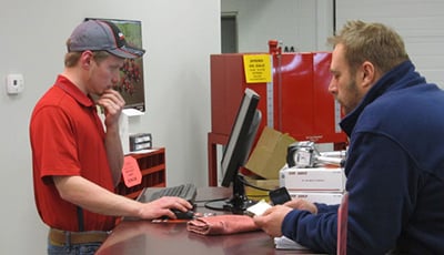 Lake County International parts department in Madison, SD