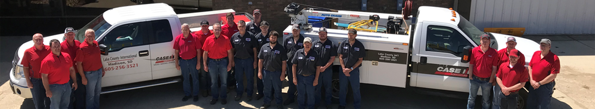 Certified service techs at Lake County International in Madison, SD.
